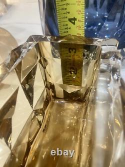 Luxury mbar Murano Hand Blown Glass Vase Hand Cut