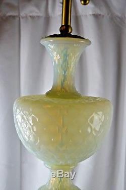 MARBRO MURANO OPALESCENT GLASS BRASS HUGE LAMP Barovier hand-blown 1950