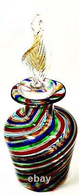 MCM Murano Italian Hand Blown Art Glass Perfume Bottle Highly Collectable Gold