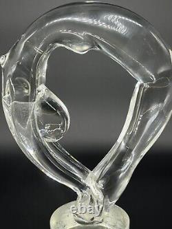 MCM Murano Renato Anatra Nude Gymnast Clear Art Glass Sculpture