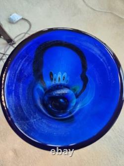 MCM Stunning 25 Murano Cobalt Blue Millefiori Vase Hand-Blown Statement piece