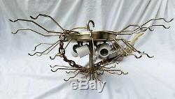 MCM Vintage Camer Murano Glass chandelier 34 leaves on a 4 tier Electric light