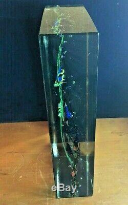 MID CENTURY MODERN Alfredo Barbini Cenedese Murano Glass AQUARIUM NEON