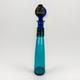 MID CENTURY Modern Hand Blown Murano Blenko Tall Blue Decanter Signed Dated 22