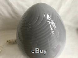 MID Century Venetian Murano Italy Hand Blown Egg Glass Lamp Venini Vetri Vistosi