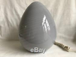 MID Century Venetian Murano Italy Hand Blown Egg Glass Lamp Venini Vetri Vistosi