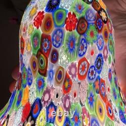 MILLEFIORI Hand blown MURANO Italian Glass Lamp Shade Pendant 5.25H x 5.75 W