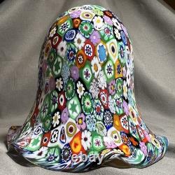 MILLEFIORI Hand blown MURANO Italian Glass Lamp Shade Pendant 5.25H x 5.75 W