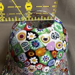 MILLEFIORI Hand blown MURANO Italian Glass Lamp Shade Pendant 5.25H x 5.75 W