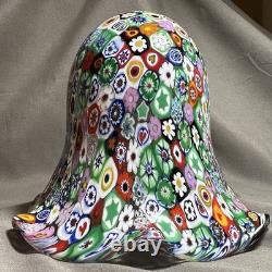 MILLEFIORI Hand blown MURANO Italian Glass Lamp Shade Pendant 5.25H x 5.75 W