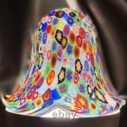 MILLEFIORI Hand blown MURANO Italian Glass Lamp Shade Pendant 5.25H x 5.75 W
