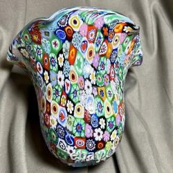 MILLEFIORI Hand blown MURANO Italian Glass Lamp Shade Pendant 5.25H x 5.75 W