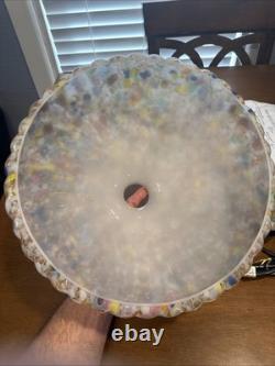MILLEFIORI Hand blown MURANO Italian Glass Lamp Shade Pendant 7.5H X 12W Rare