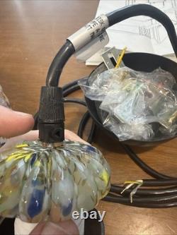 MILLEFIORI Hand blown MURANO Italian Glass Lamp Shade Pendant 7.5H X 12W Rare