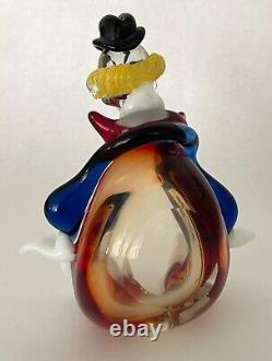 MURANO ART GLASS CLOWN Italian Hand-Blown Candy/Trinket Dish 8.75 L, c 1964