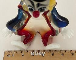 MURANO ART GLASS CLOWN Italian Hand-Blown Candy/Trinket Dish 8.75 L, c 1964