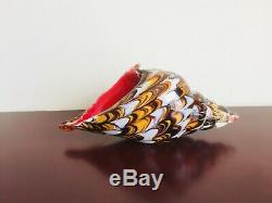 MURANO ART GLASS CONCH SHELL HAND BLOWN ITALY Multicolor