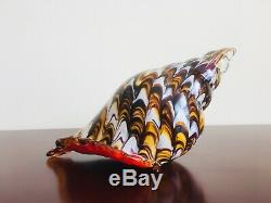 MURANO ART GLASS CONCH SHELL HAND BLOWN ITALY Multicolor