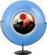 MURANO Art Glass Blue Landscape Disc/Sculpture by Formia Italy Hand Blown New