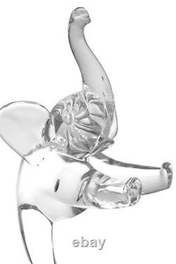 MURANO Art Glass Clear Circus Elephant Figirine Licio Zanetti Hand Blown Italy