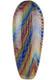 MURANO Art Glass Multicoloredl Vase by Formia Hand Blown Italy Striped New