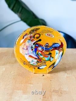 MURANO GLASS PLATE- MCM Murano hand blown Art Glass, abstract glass sculpture