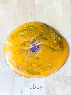 MURANO GLASS PLATE- MCM Murano hand blown Art Glass, abstract glass sculpture