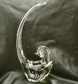 MURANO Hand Blown Art Glass BIRD EXAGGURATED PLUME AVAIN ITALY 12 MCM EUC