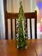 MURANO Hand Blown Italy Crystal 13 Tiered Green Swirl CHRISTMAS TREE