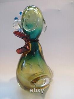 MURANO Italy Art Glass Figure Dog Multicolor Hand Blown Glass C73