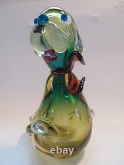 MURANO Italy Art Glass Figure Dog Multicolor Hand Blown Glass C73