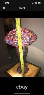 MURANO MILLEFIORI HAND BLOWN ART GLASS LAMP By FRATELI