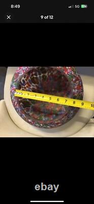 MURANO MILLEFIORI HAND BLOWN ART GLASS LAMP By FRATELI