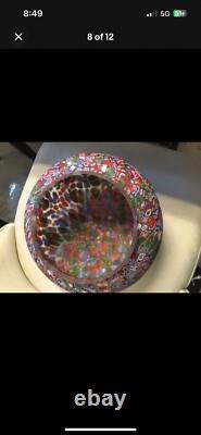 MURANO MILLEFIORI HAND BLOWN ART GLASS LAMP By FRATELI