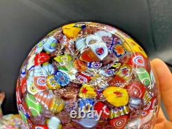 MURANO Multicolour Millefiori Hand Blown Glass Pitcher Vase Italy Fratelli Toso