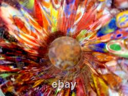 MURANO Multicolour Millefiori Hand Blown Glass Pitcher Vase Italy Fratelli Toso