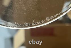 MURANO Pitcher Hand Blown Clear & Cranberry Glass Signed By ALFREDO BARBINI