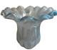 MURANO Vintage Hand-Blown Art Clear Glass Blue Vase Lavorazione Arte ITALY 12