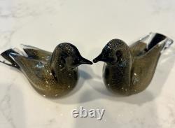 Marano glass pair of birds, Vintage Rare Version
