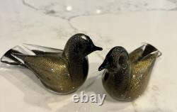 Marano glass pair of birds, Vintage Rare Version