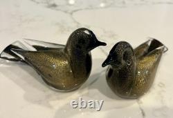 Marano glass pair of birds, Vintage Rare Version