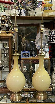 Marbro Murano Hand Blown Glass Table Lamps Hollywood Regency MCM