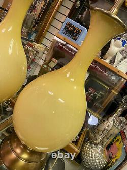 Marbro Murano Hand Blown Glass Table Lamps Hollywood Regency MCM