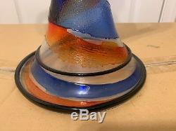 Mario Badioli Murano Art Glass Face Vase 22 Museum Pc Picasso Influence Signed