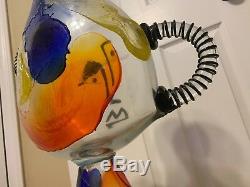Mario Badioli Murano Art Glass Face Vase 22 Museum Pc Picasso Influence Signed