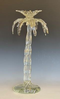 Marked Icet Arte Murano Hand Blown Glass Palm Tree Sculpture