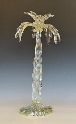 Marked Icet Arte Murano Hand Blown Glass Palm Tree Sculpture