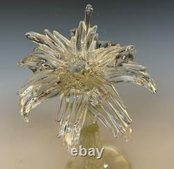 Marked Icet Arte Murano Hand Blown Glass Palm Tree Sculpture