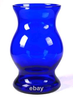 Massive Cobalt Blue Hand Blown Art Glass Vase 14 Murano Style 10.8lbs