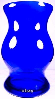 Massive Cobalt Blue Hand Blown Art Glass Vase 14 Murano Style 10.8lbs Massive Cobalt Blue Hand Blown Art Glass Vase 14 Murano Style 10.8lbs